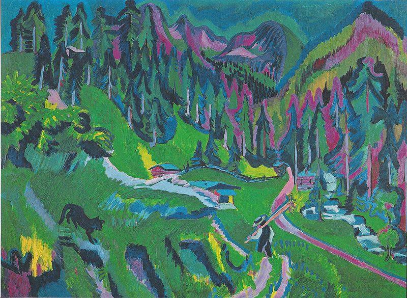 Ernst Ludwig Kirchner Landschaft Sertigtal